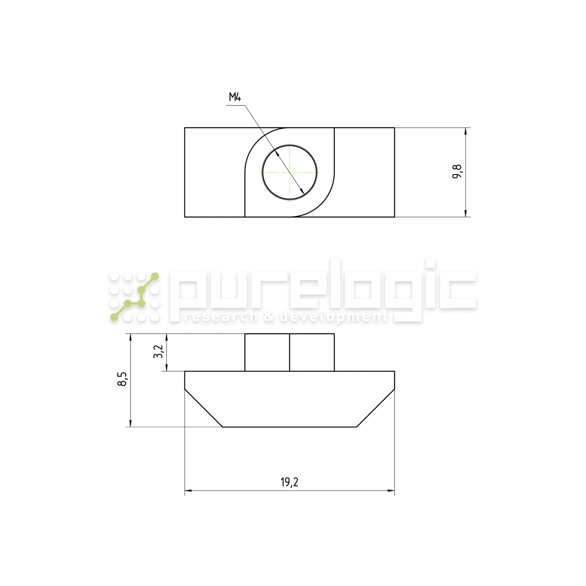 Гайка Т-образная 45TM4 32 Гайка Т-образная 45TM4 фото
