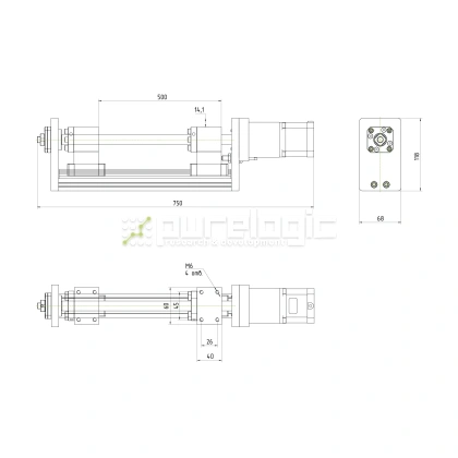 Модуль линейного перемещения PLLM-71-500 фото