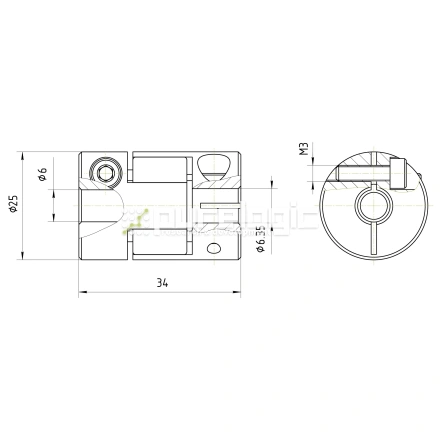 Муфта соединительная BF-25-6.35-6 фото