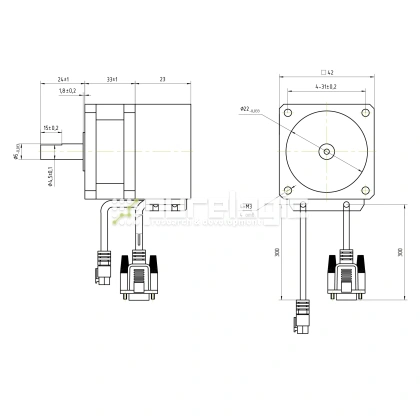 Двигатель шаговый с энкодером CS-M21702 фото
