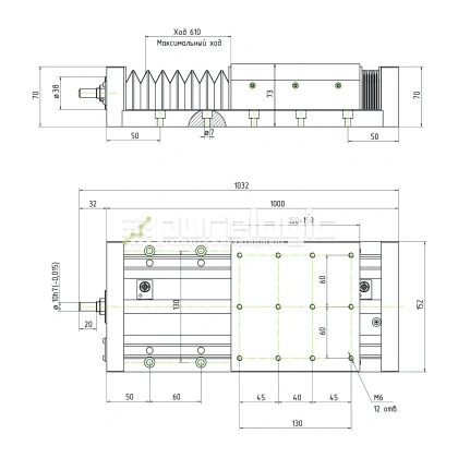 Модуль линейного перемещения PLLM-61H-10610 108 713 Модуль линейного перемещения PLLM-61H-10610 фото