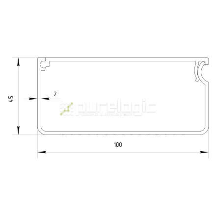 Алюминиевый кабель-канал ZXH45100 фото