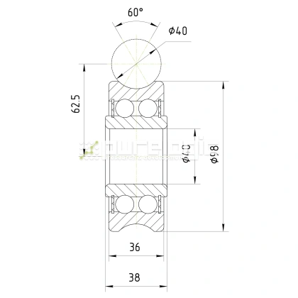 Опорный ролик LFR5208-40NPP 5 538 Опорный ролик LFR5208-40NPP фото