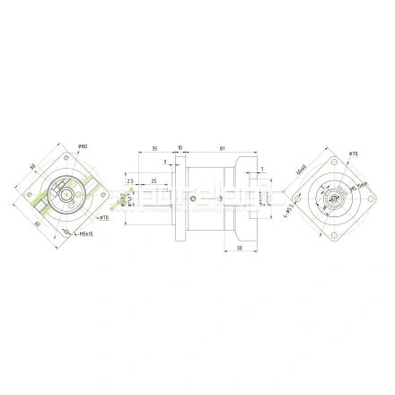 Редуктор планетарный 60PLF20K-14S-D14 фото