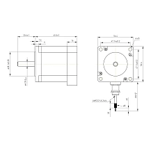 Двигатель шаговый FL57STH41-2804A-IP65