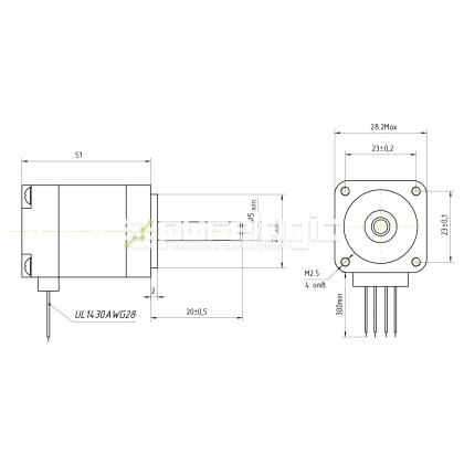 Двигатель шаговый FL28STH51-0674A фото