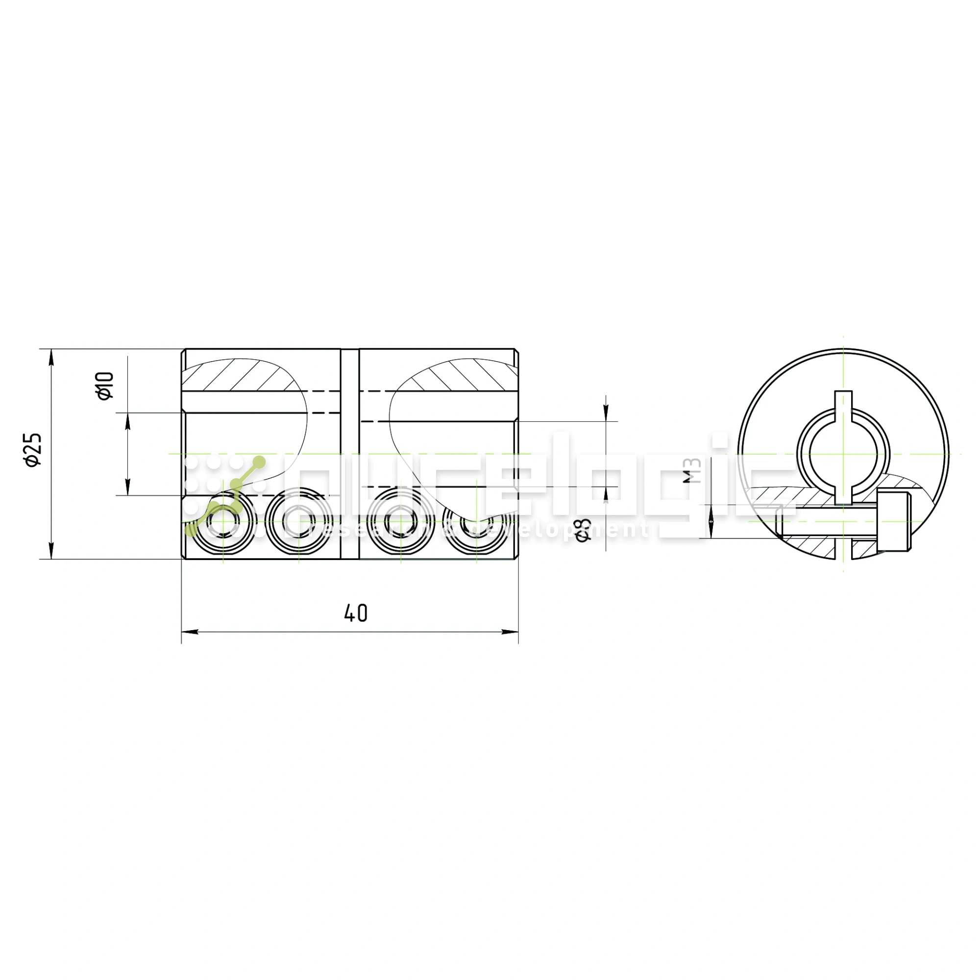 Муфта соединительная BA-25-8-10 фото