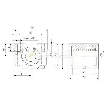 Модуль опорный регулируемый SCJ40 фото