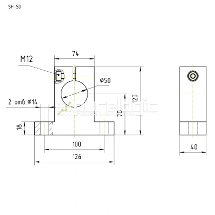 Держатель вала SH50 фото