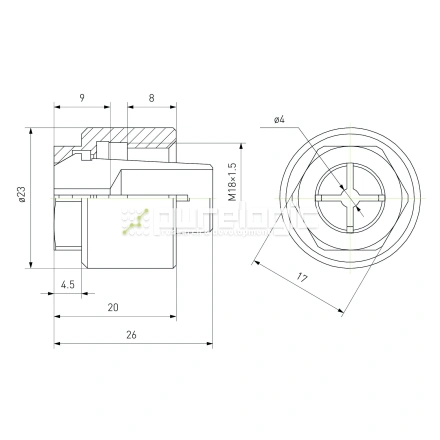 Цанга AMB зажимная с гайкой 4mm фото