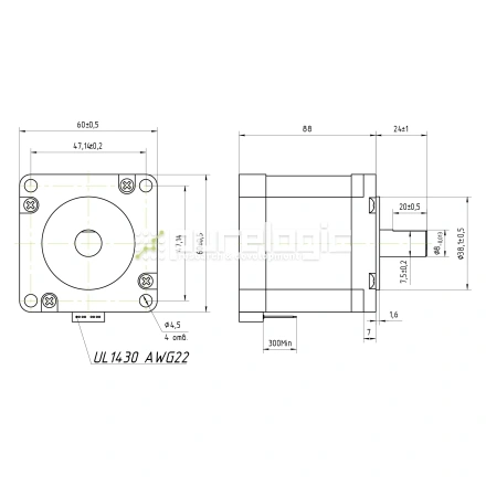 Двигатель шаговый FL60STH86-2008BF фото