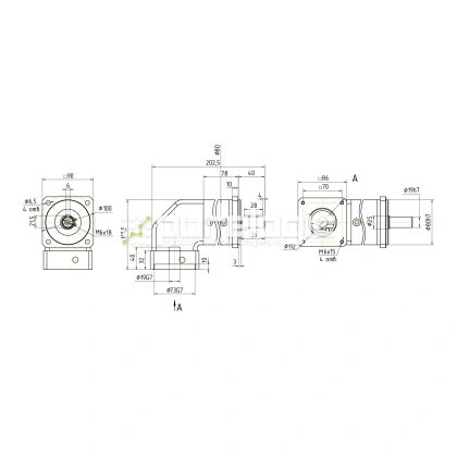 Редуктор планетарный угловой 86WPLF15K-19S 46 753 Редуктор планетарный угловой 86WPLF15K-19S фото