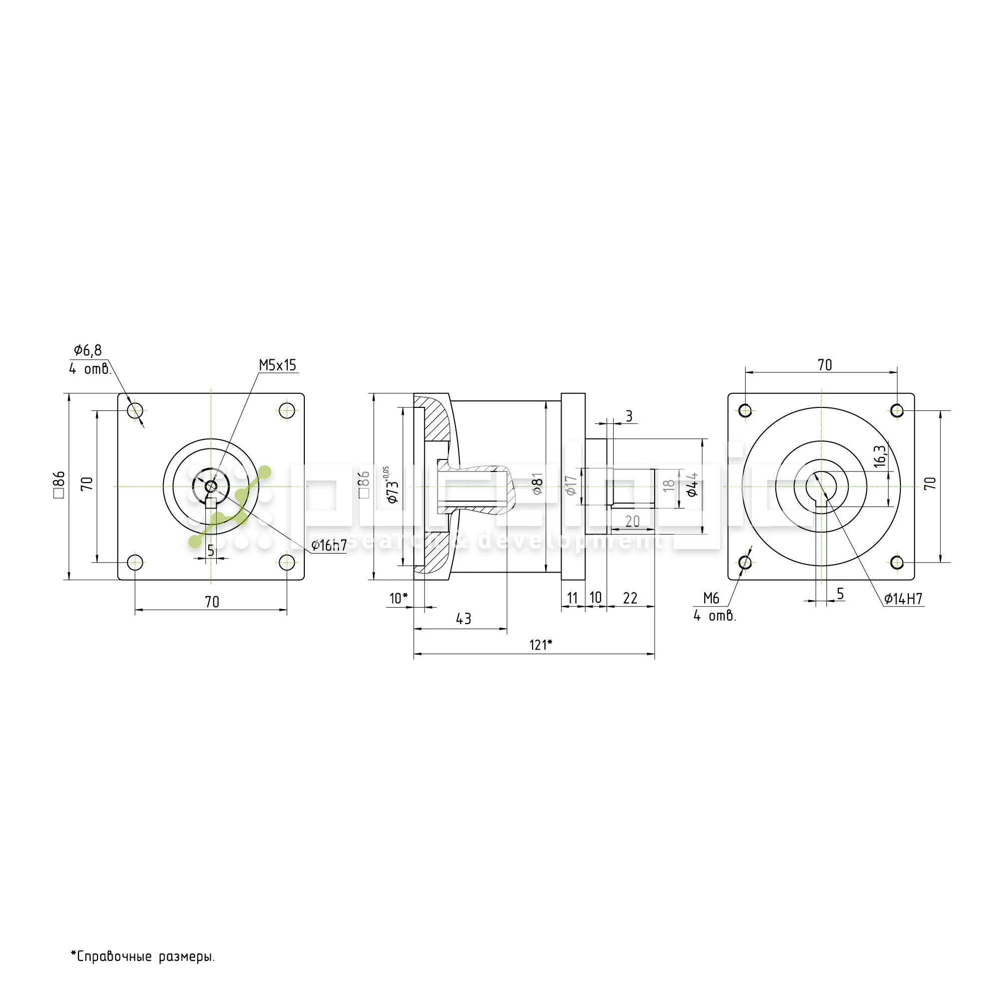 Редуктор планетарный 86PX16K-14K 12 236 Редуктор планетарный 86PX16K-14K фото