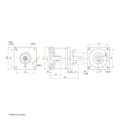 Редуктор планетарный 86PX16K-14K 12 236 Редуктор планетарный 86PX16K-14K фото