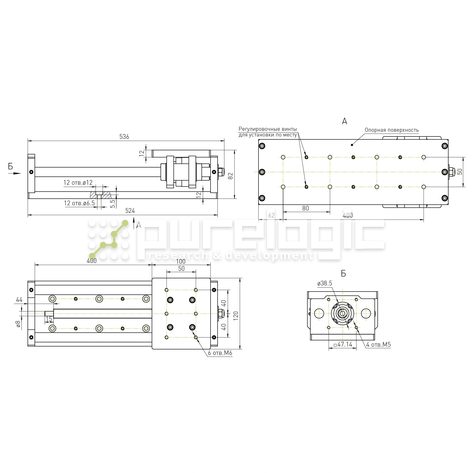 Модуль линейного перемещения PLLM-12-400 36 352 Модуль линейного перемещения PLLM-12-400 фото