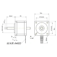 Двигатель шаговый FL57STH115-2804A