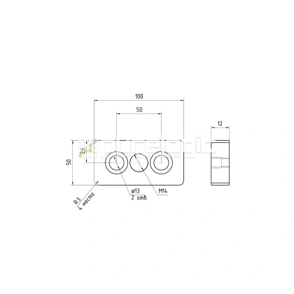 Пластина 50100EGJ-M14 фото