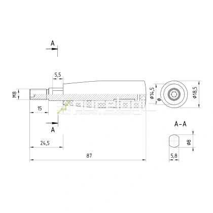Рукоятка вращающаяся 100106-63*M8 365 Рукоятка вращающаяся 100106-63*M8 фото