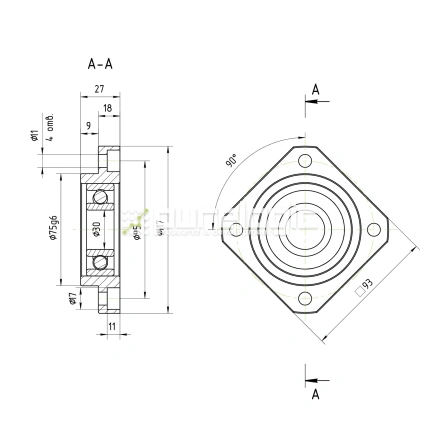 Опора ШВП Hiwin FF30-C5 фото