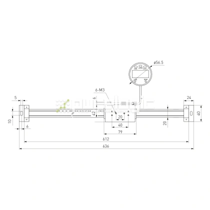 Линейка цифровая с выносным дисплеем PL5403-500 фото