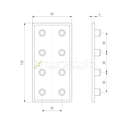 Пластиковая торцевая заглушка 60120BG 84 Пластиковая торцевая заглушка 60120BG фото