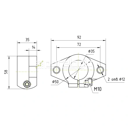 Держатель вала SHF35 фото