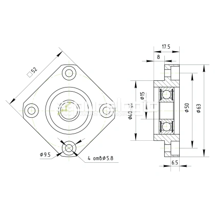 Опора ШВП подшипниковая FF15-C5 фото