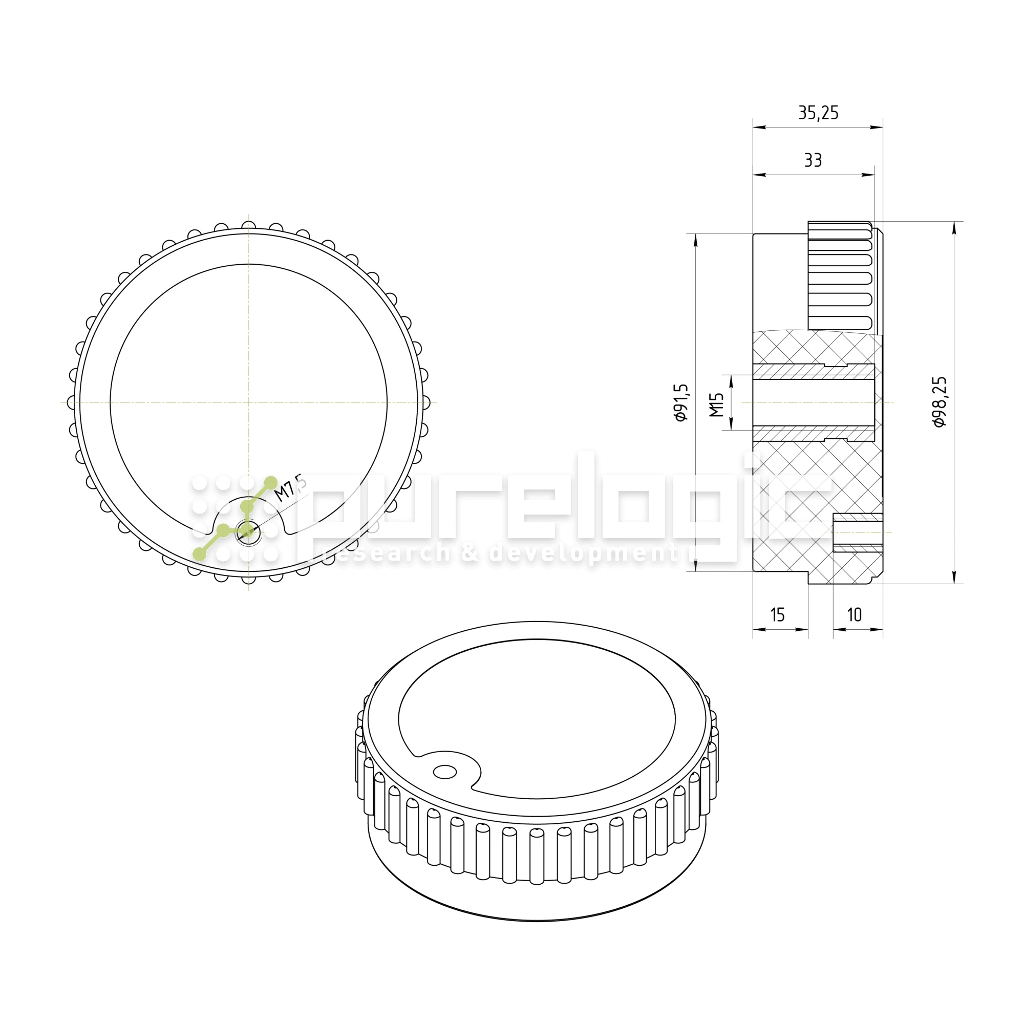 Маховик управления 100328-60*M10 969 Маховик управления 100328-60*M10 фото