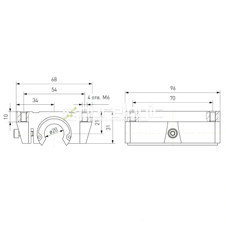 Модуль опорный удлиненный TBR20L фото
