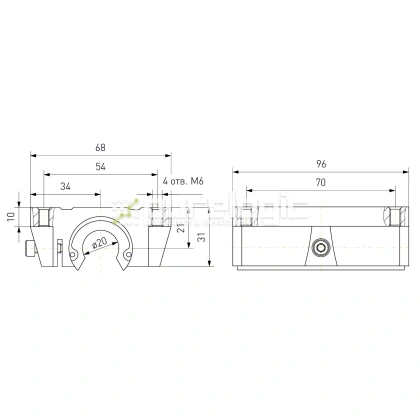 Модуль опорный удлиненный TBR20L фото