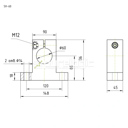 Держатель вала SH60 фото