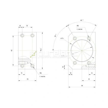 Держатель гайки ШВП BSG3232 фото