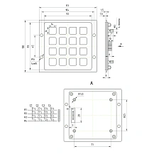 Промышленная клавиатура CT-KPS02-16RMM