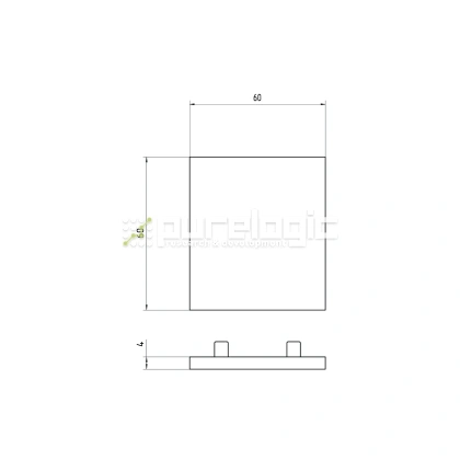 Пластиковая торцевая заглушка 6060BG 51 Пластиковая торцевая заглушка 6060BG фото