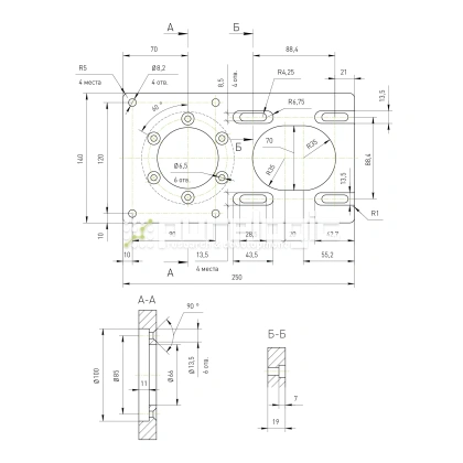 Кронштейн двигателя RY-MB110-1 6 454 Кронштейн двигателя RY-MB110-1 фото