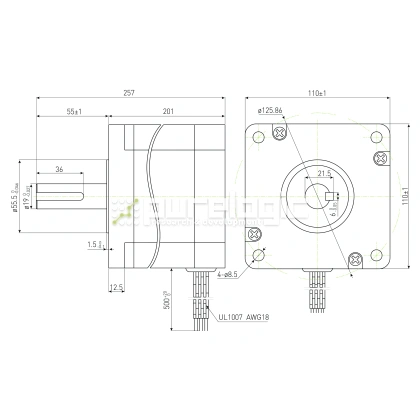 Двигатель шаговый PL110H201-D19 фото
