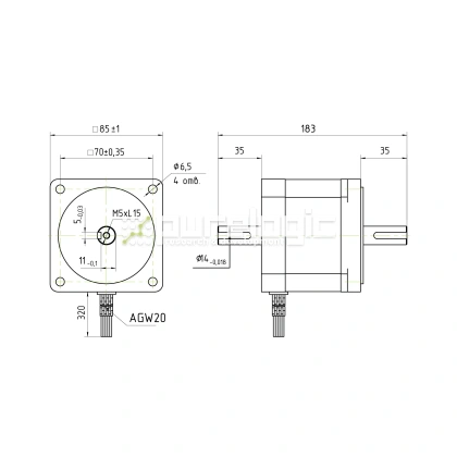 Двигатель шаговый PL86HD113-D14K 7 752 Двигатель шаговый PL86HD113-D14K фото