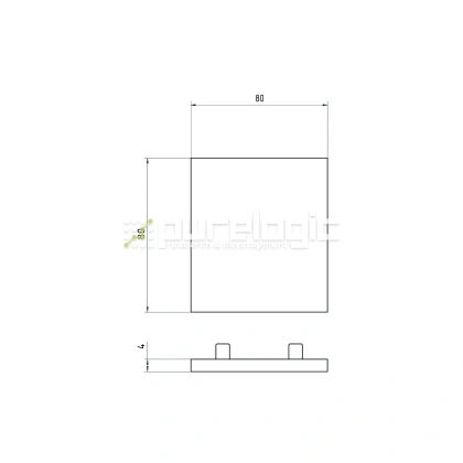 Пластиковая торцевая заглушка 8080EG 69 Пластиковая торцевая заглушка 8080EG фото