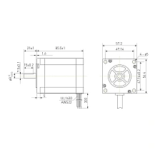 Двигатель шаговый биполярный 57CM26-4A