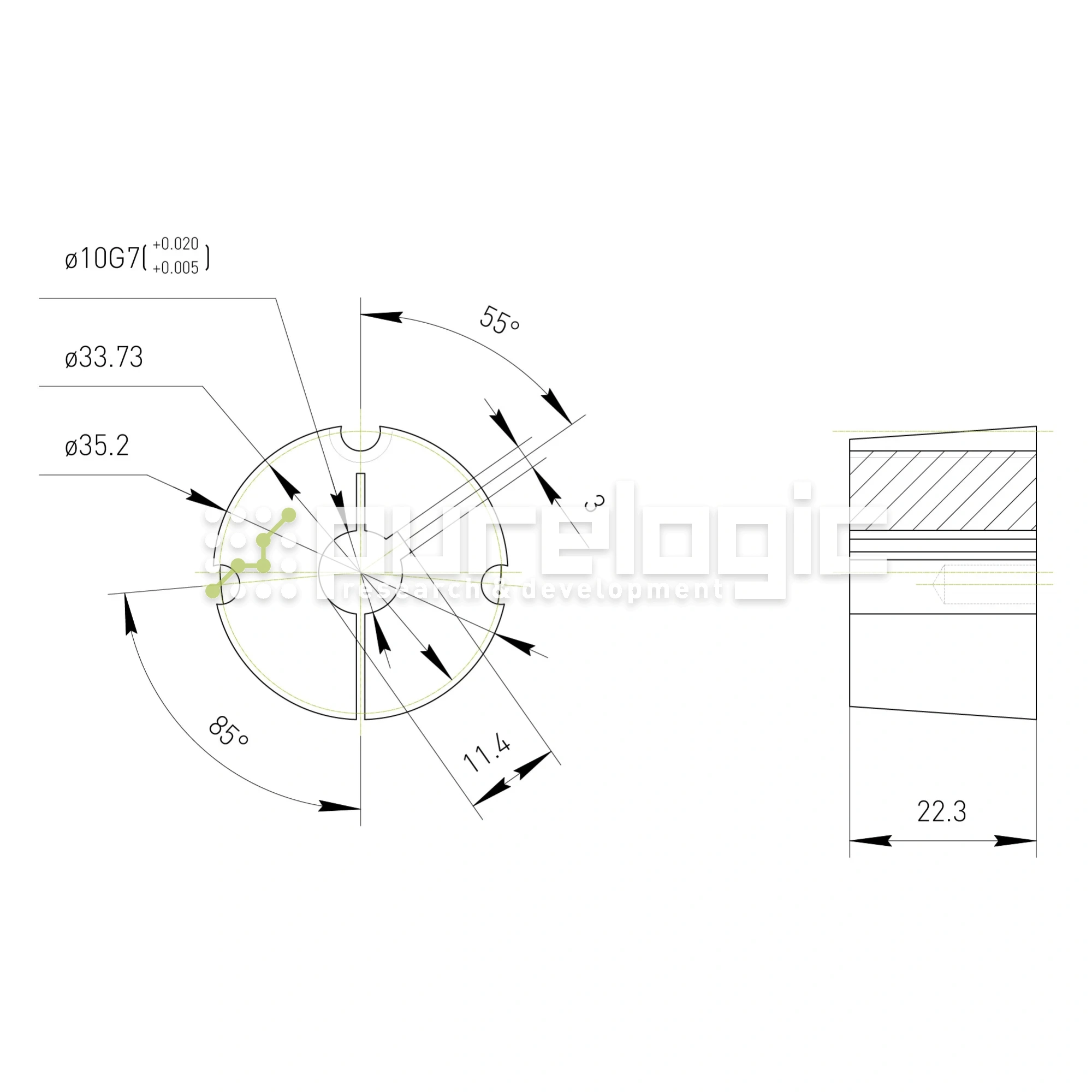 Втулка тапербуш 1008-10 284 Втулка тапербуш 1008-10 фото