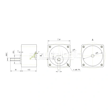 Редуктор для ШД 57GB50K (1:50) 4 934 Редуктор для ШД 57GB50K (1:50) фото