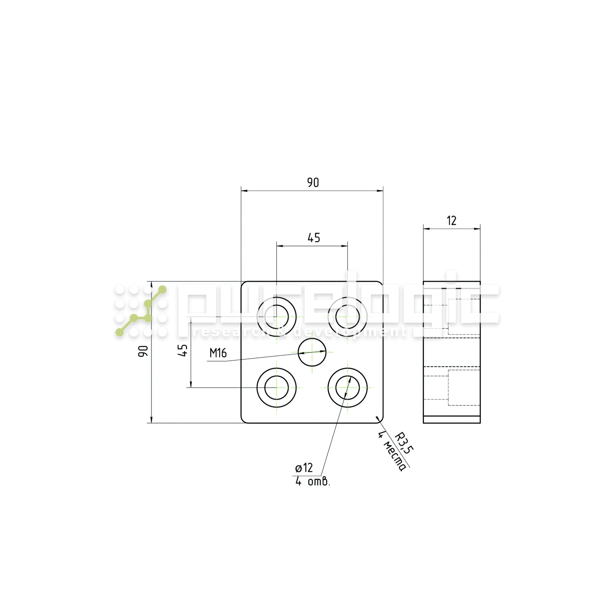 Пластина 9090EGJ-M16 561 Пластина 9090EGJ-M16 фото