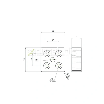 Пластина 9090EGJ-M16 561 Пластина 9090EGJ-M16 фото