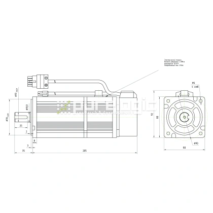 Серводвигатель 80STB-M02430 фото