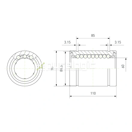 Втулка шариковая LM60 фото