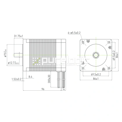 Бесколлекторный двигатель FL86BLS98 фото