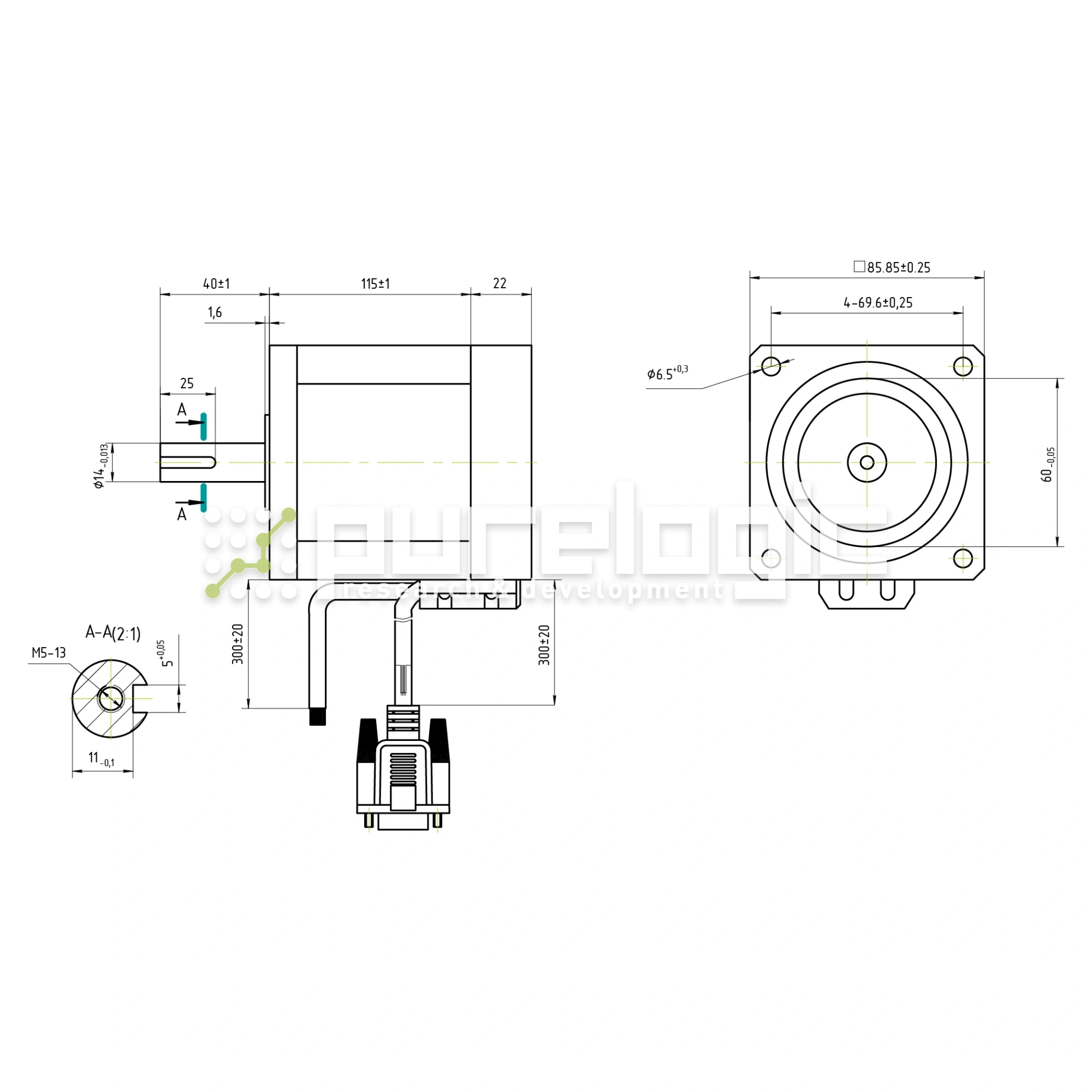 Двигатель шаговый с энкодером YK286EC118A1 18 184 Двигатель шаговый с энкодером YK286EC118A1 фото