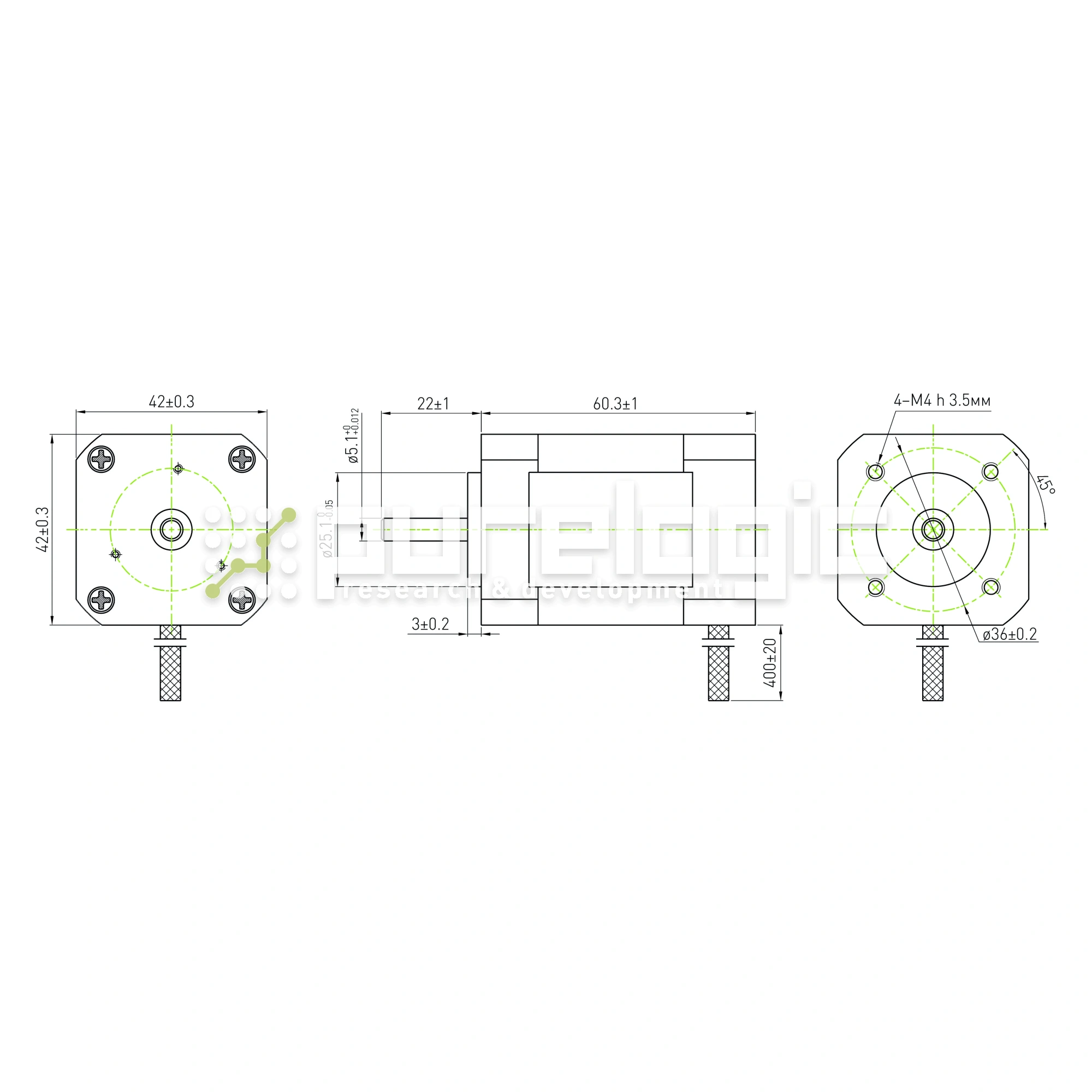 Бесколлекторный двигатель FL42BLS02 4 934 Бесколлекторный двигатель FL42BLS02 фото