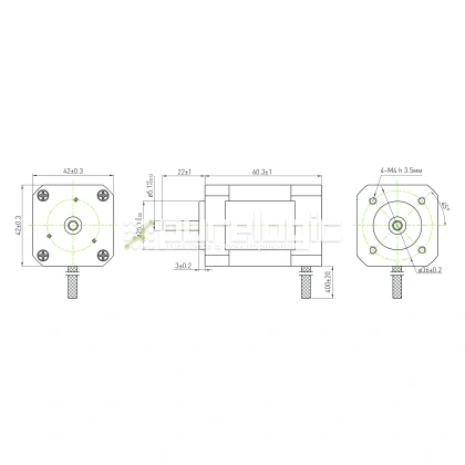 Бесколлекторный двигатель FL42BLS02 4 934 Бесколлекторный двигатель FL42BLS02 фото