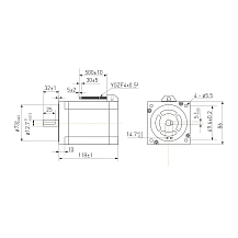 Двигатель шаговый биполярный 86CM85